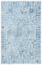Safavieh Marquee 4'-0" x 6'-0" Rug in Light Blue / Navy