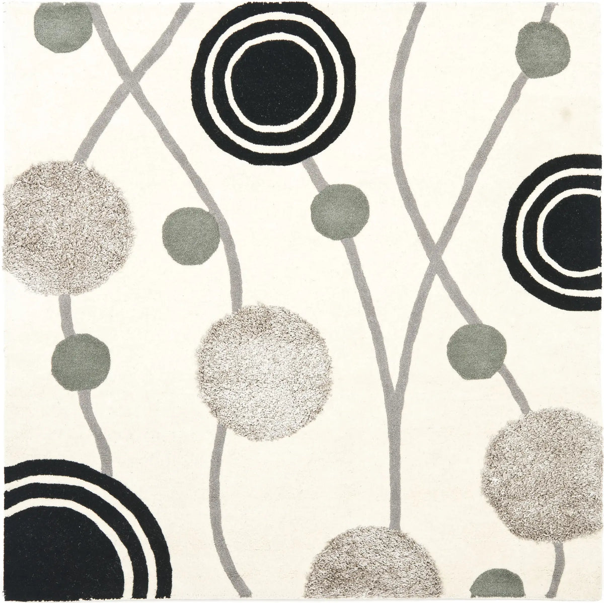 Safavieh Soho 6'-0" x 6'-0" Rug in Ivory / Grey
