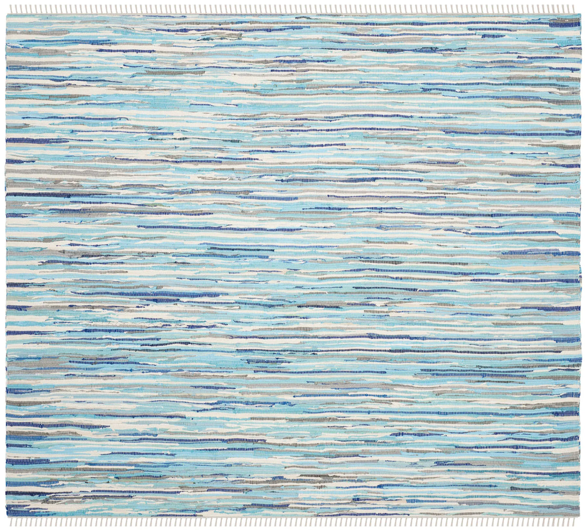 Safavieh Rag Rug 6'-0" x 6'-0" Rug in Turquoise / Multi