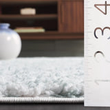 Safavieh Rumi Shag 4'-0" x 6'-0" Rug in Aqua / Ivory