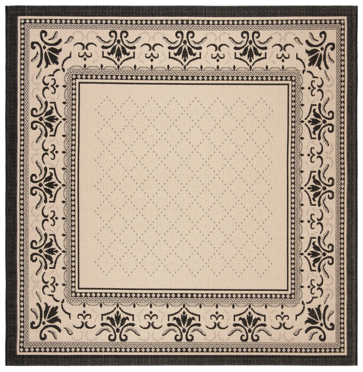 Safavieh Courtyard 6'-7" x 6'-7" Rug in Sand / Black