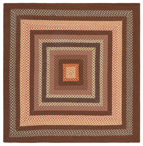 Safavieh Braided 5'-0" x 5'-0" Rug in Brown / Light Brown