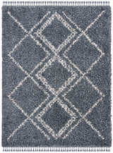 Safavieh Pro Lux Shag 400 10'-0" x 14'-0" Rug in Blue / Creme