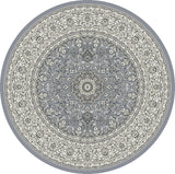 Dynamic Rugs Ancient Garden 57119 Steel Blue / Cream Rugs - Round