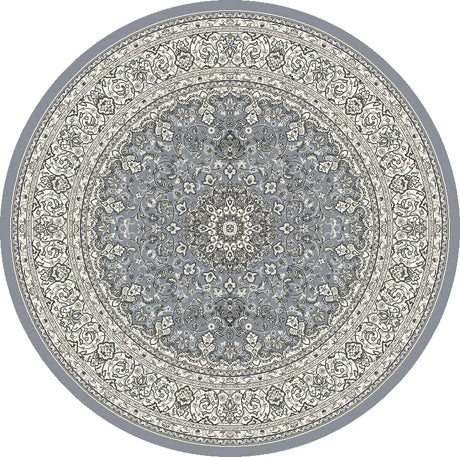 Dynamic Rugs Ancient Garden 57119 Steel Blue / Cream Rugs - Round