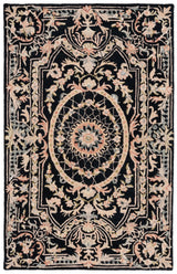 Safavieh Aubusson 4'-0" x 6'-0" Rug in Black / Ivory