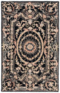 Safavieh Aubusson 4'-0" x 6'-0" Rug in Black / Ivory