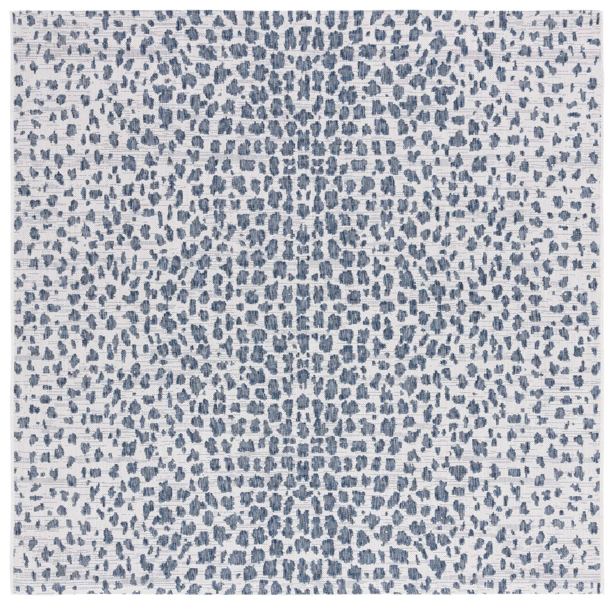 Safavieh Courtyard 6'-7" x 6'-7" Rug in Ivory / Navy