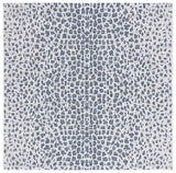 Safavieh Courtyard 6'-7" x 6'-7" Rug in Ivory / Navy