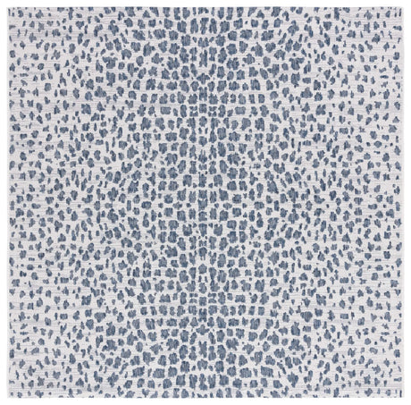 Safavieh Courtyard 6'-7" x 6'-7" Rug in Ivory / Navy