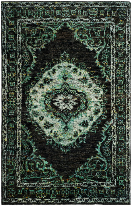 Safavieh Tangier 5'-0" x 8'-0" Rug in Chocolate / Aqua