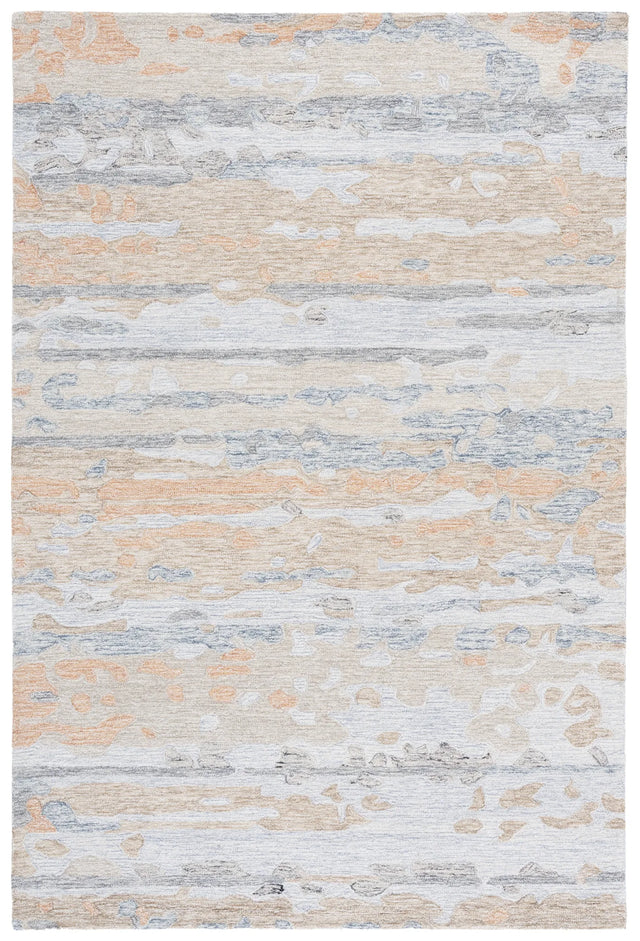 Safavieh Ebony 4'-0" x 6'-0" Rug in Grey / Rust
