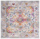 Safavieh Madison 6'-7" x 6'-7" Rug in Grey / Fuchsia