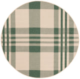 Safavieh Courtyard 5'-3" x 5'-3" Rug in Green / Beige