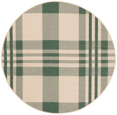 Safavieh Courtyard 5'-3" x 5'-3" Rug in Green / Beige