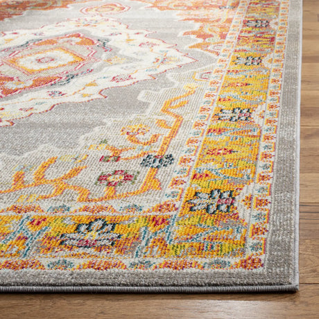 Safavieh Phoenix 100 4'-0" x 6'-0" Rug in Orange / Grey