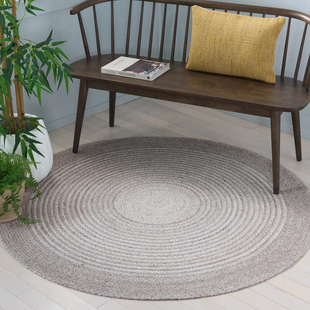 Safavieh Braided 5'-0" x 5'-0" Rug in Light Grey