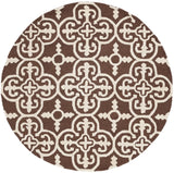 Safavieh Cambridge 6'-0" x 6'-0" Rug in Dark Brown / Ivory