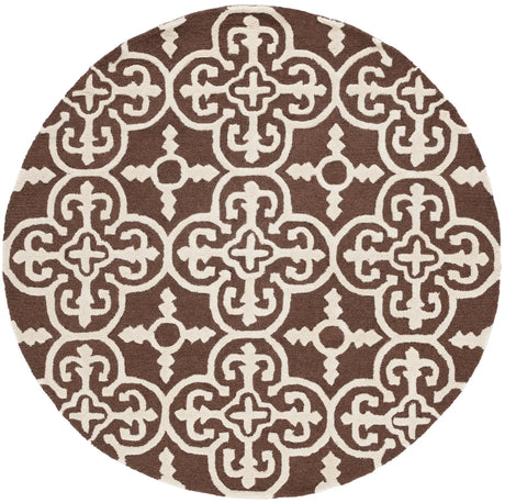 Safavieh Cambridge 6'-0" x 6'-0" Rug in Dark Brown / Ivory