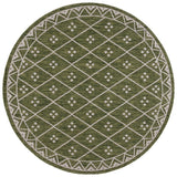 Safavieh Courtyard 6'-7" x 6'-7" Rug in Green / Grey