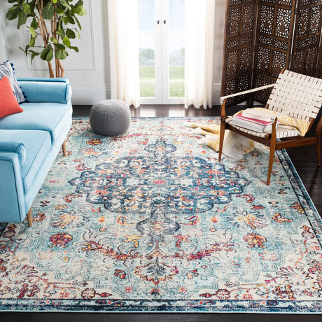 Safavieh Madison 10'-0" x 14'-0" Rug in Navy / Light Blue