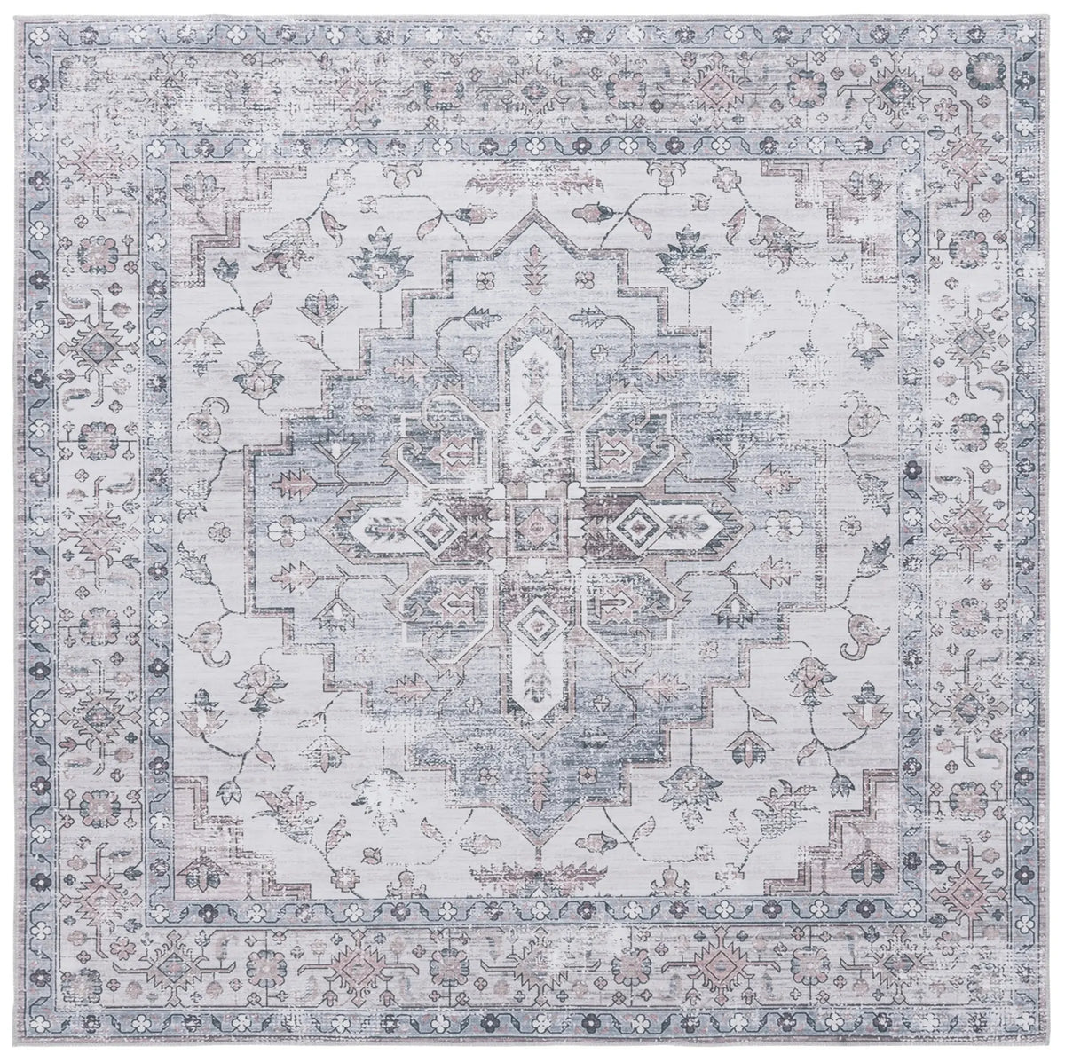 Safavieh Arizona 6'-0" x 6'-0" Rug in Grey / Ivory