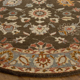 Safavieh Heritage 6'-0" x 6'-0" Rug in Charcoal / Blue