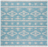 Safavieh Courtyard 6'-7" x 6'-7" Rug in Aqua / Grey