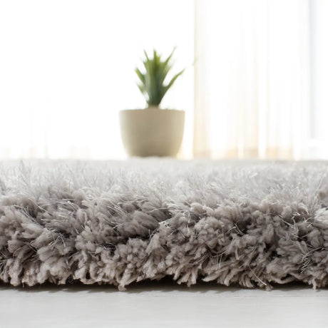 Safavieh Supreme Shag 4'-0" x 6'-0" Rug in Silver