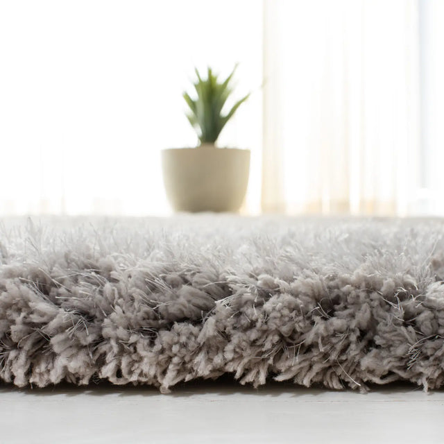 Safavieh Supreme Shag 4'-0" x 6'-0" Rug in Silver