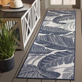 Safavieh Beach House 2'-0" x 8'-0" Rug in Navy / Ivory