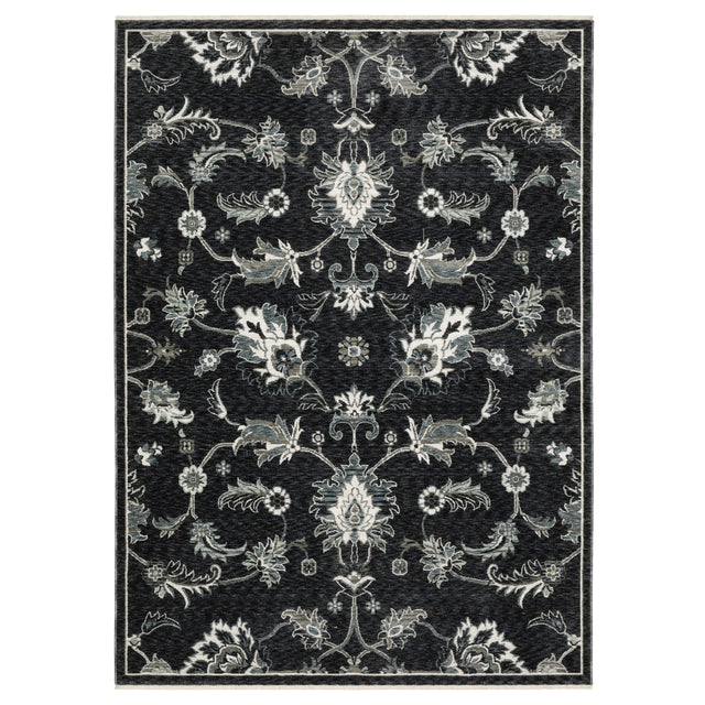 Oriental Weavers Sphinx ECHO ECH05 Blue Floral Rugs