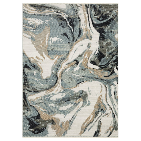 Oriental Weavers Sphinx ECHO ECH07 Blue Abstract Rugs