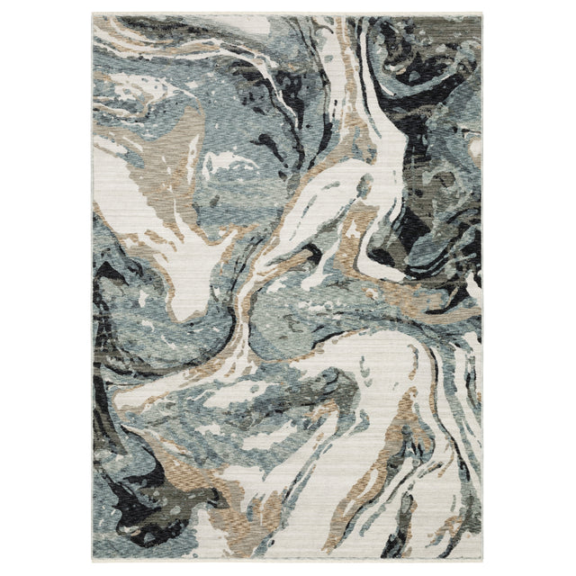 Oriental Weavers Sphinx ECHO ECH07 Blue Abstract Rugs