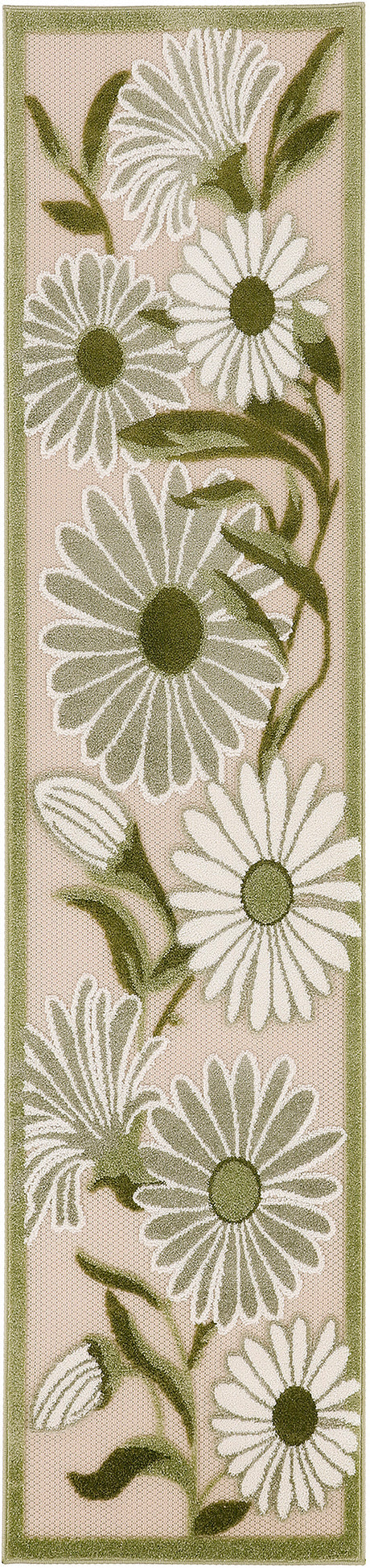 Nourison Aloha Alh33 Ivory Green Area Rug