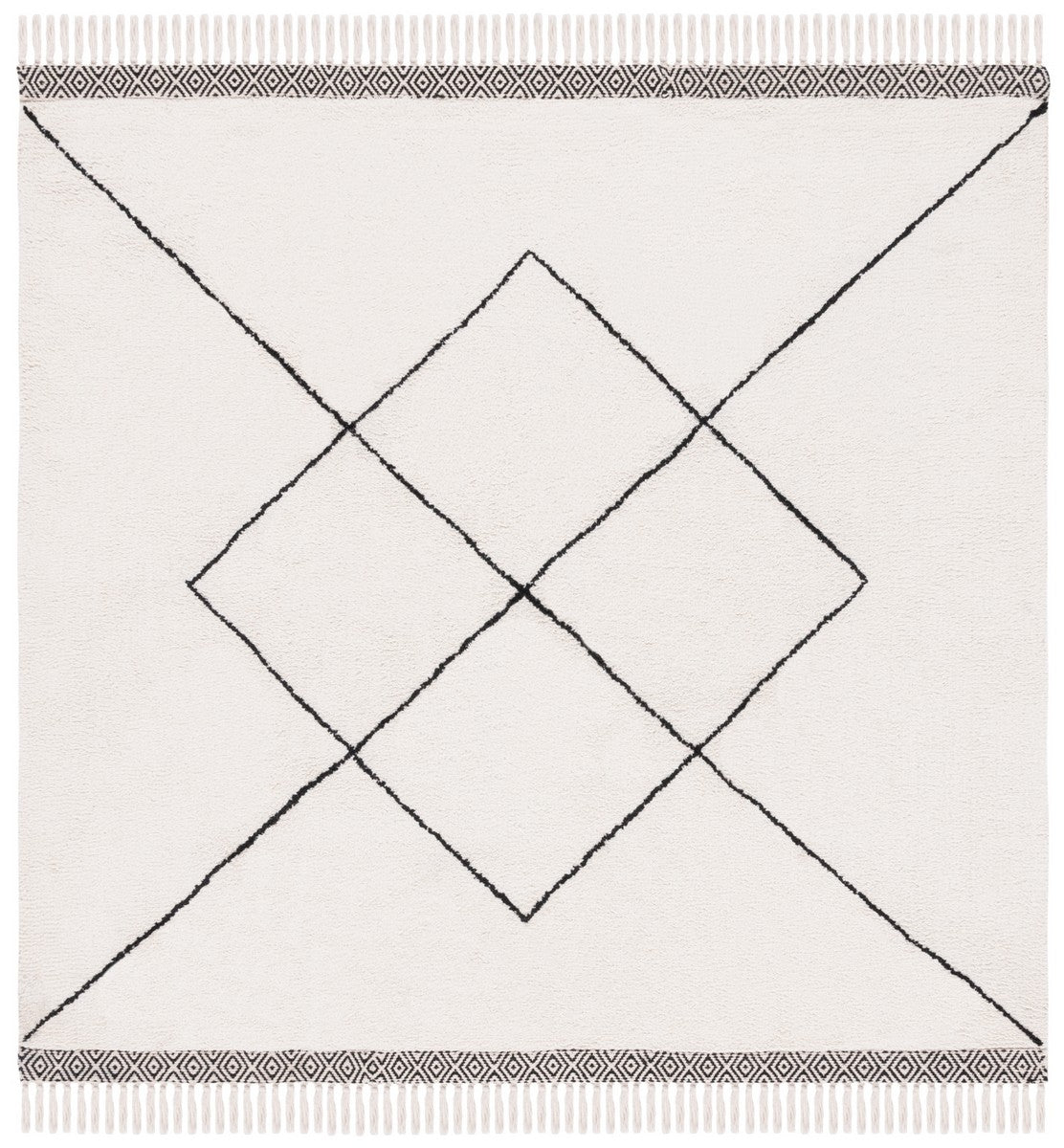 Safavieh Easy Care Ecr210A Ivory/Black Area Rug