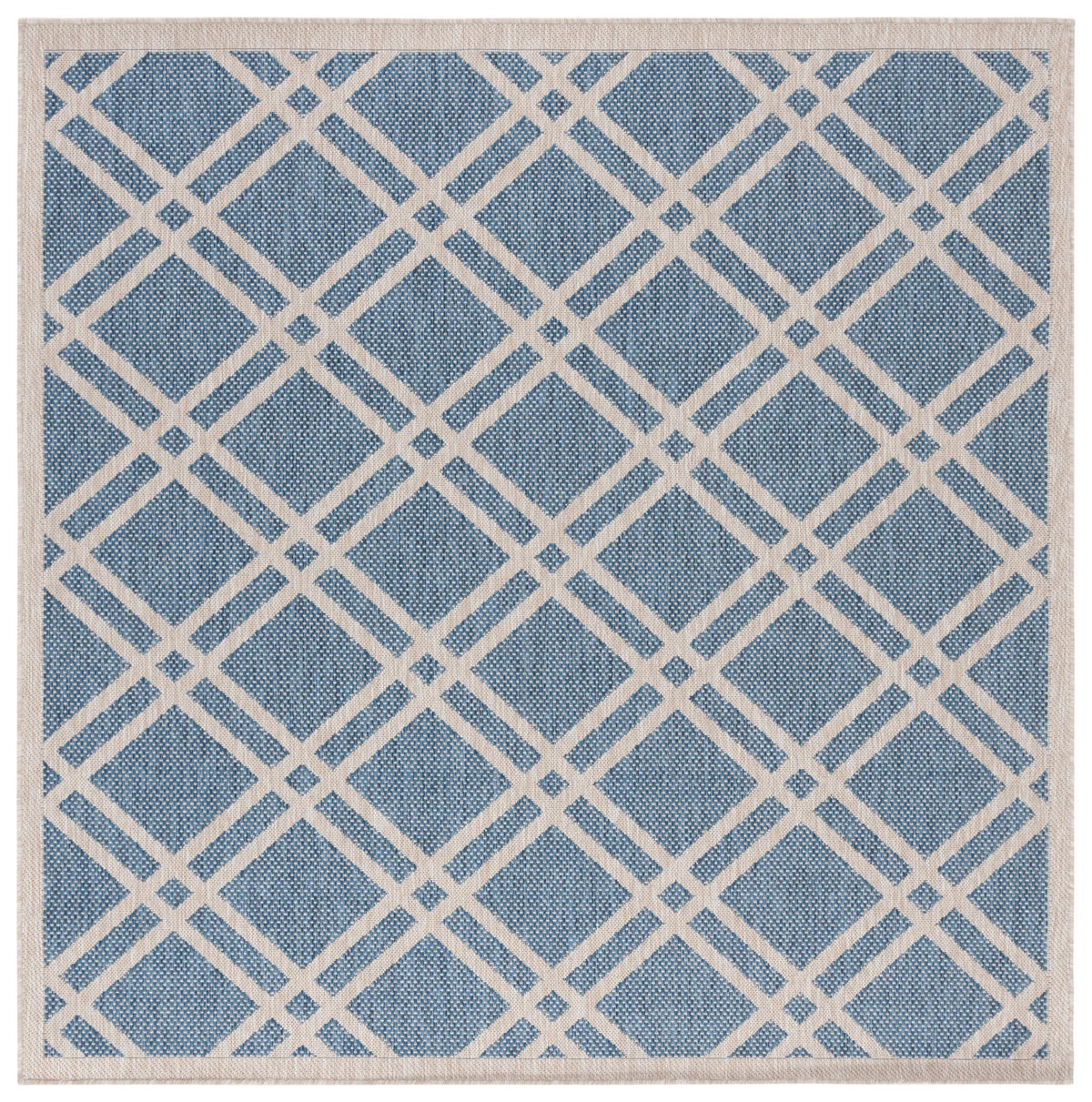 Safavieh Beach House 6'-7" x 6'-7" Rug in Blue / Ivory