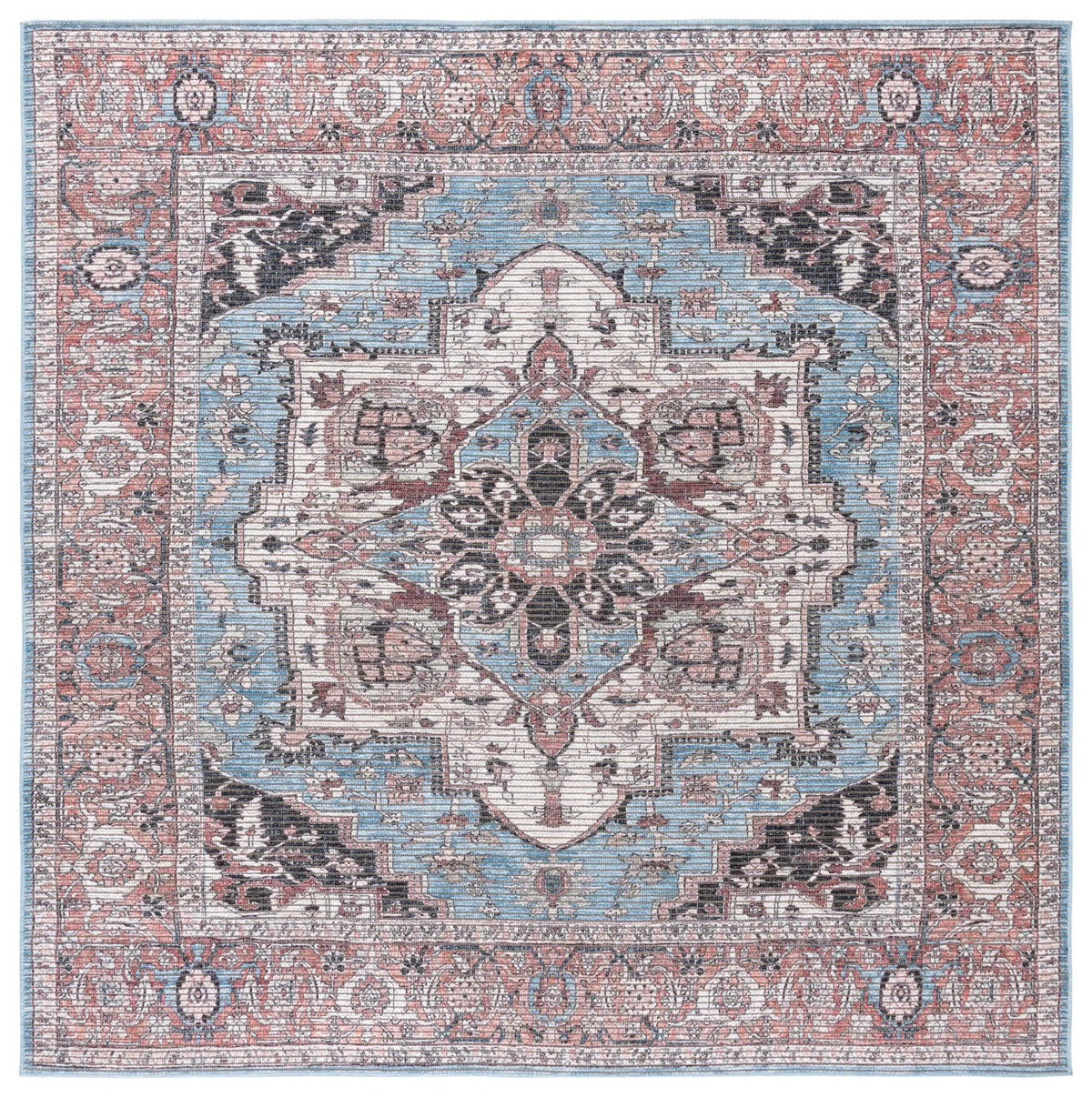 Safavieh Serapi 6'-7" x 6'-7" Rug in Blue / Rust