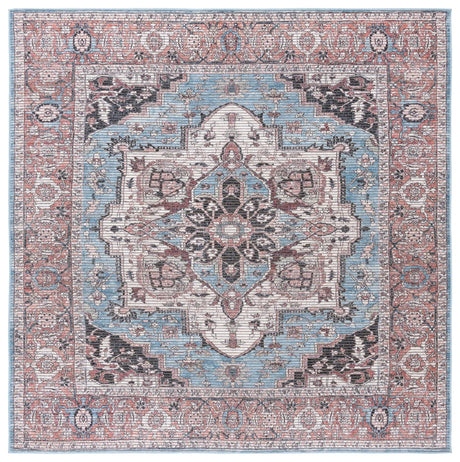 Safavieh Serapi 6'-7" x 6'-7" Rug in Blue / Rust