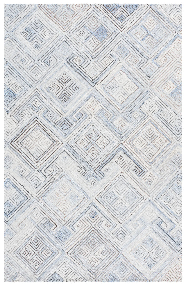 Safavieh Micro-Loop 4'-0" x 6'-0" Rug in Natural / Grey