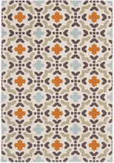 Safavieh Veranda 2'-7" x 5'-0" Rug in Cream / Terracotta