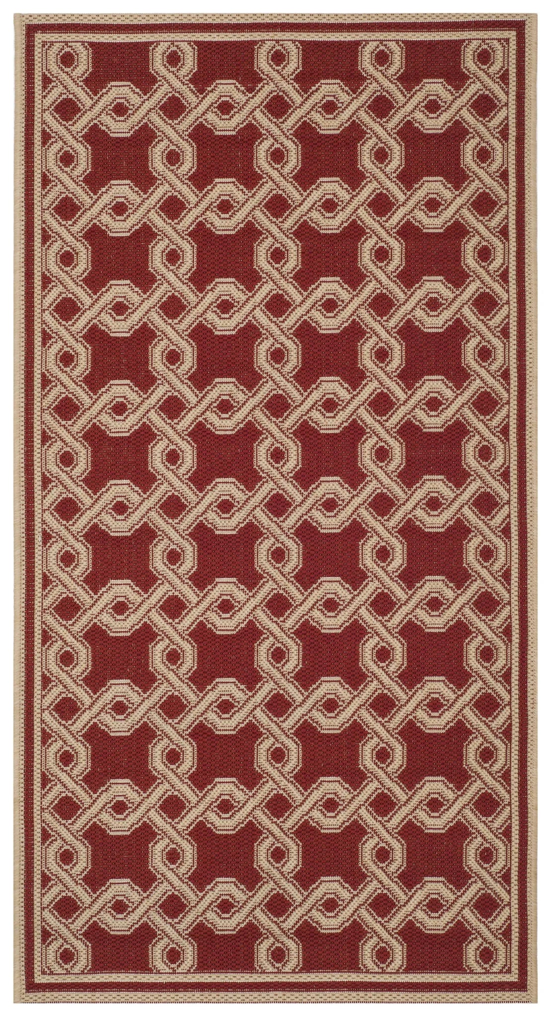 Safavieh Martha Stewart 2'-7" x 5'-0" Rug in Red / Creme