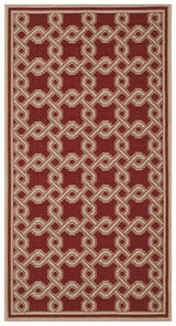 Safavieh Martha Stewart 2'-7" x 5'-0" Rug in Red / Creme