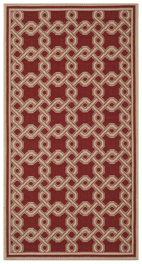 Safavieh Martha Stewart 2'-7" x 5'-0" Rug in Red / Creme