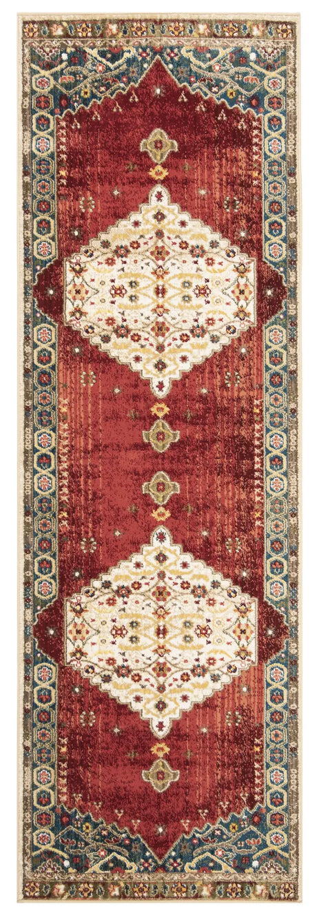 Safavieh Kashan 2'-6" x 8'-0" Rug in Ivory / Blue