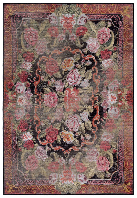 Safavieh Besarabian 4'-0" x 6'-0" Rug in Black / Sage Rust