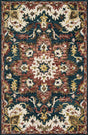 Loloi Victoria Vk-13 Teal / Raspberry Rugs - main flat