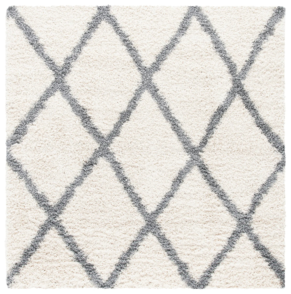 Safavieh Venus Shag 600 6'-7" x 6'-7" Rug in Ivory / Grey