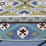 Safavieh Veranda 5'-3" x 5'-3" Rug in Chocolate / Blue