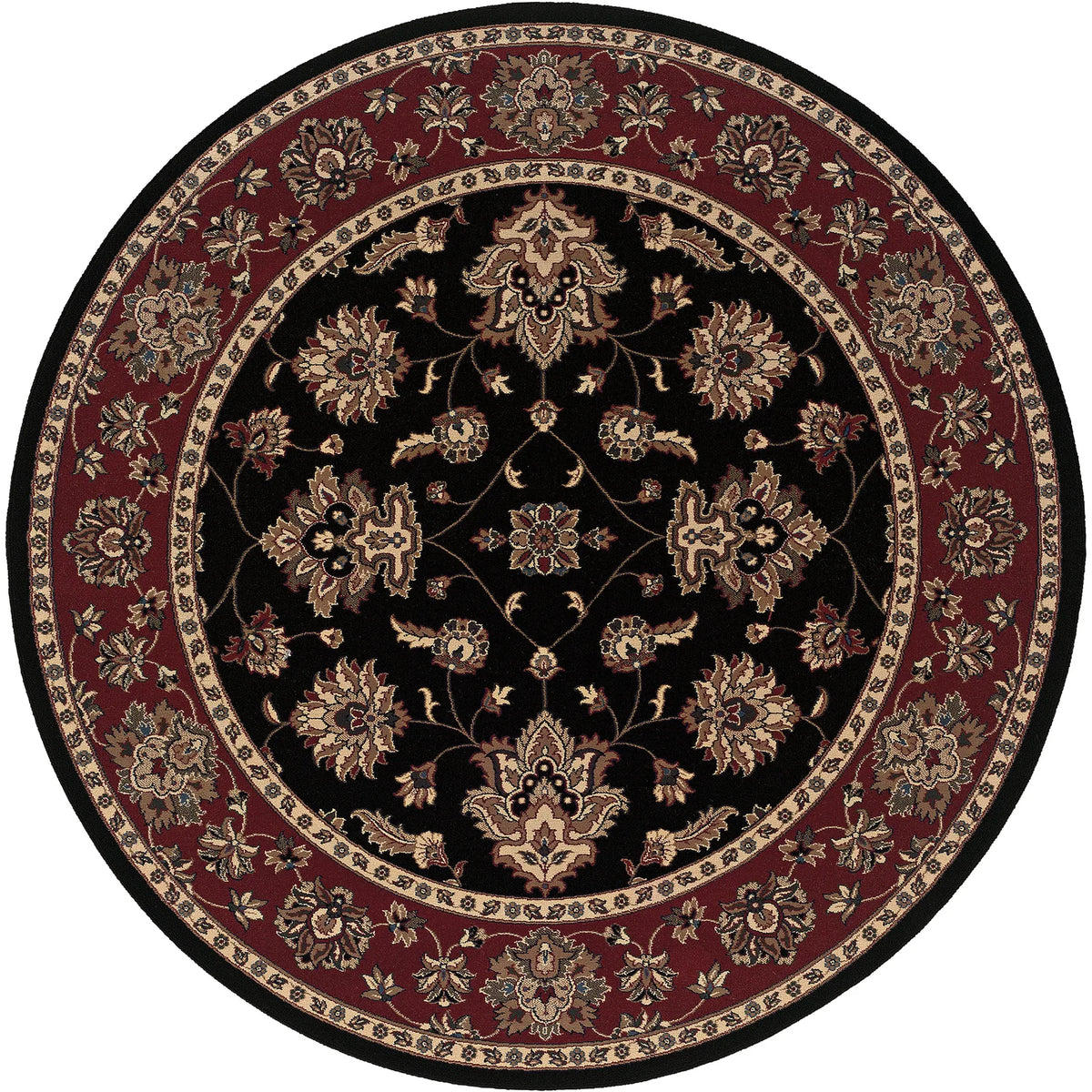 Oriental Weavers Sphinx Ariana 623m3 Black / Red Rugs - main flat